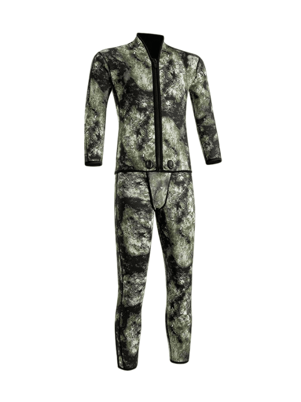 Men's Two-Piece Front Zip Spearfishing Wetsuit 3/5mm | OEM/ODM Available
