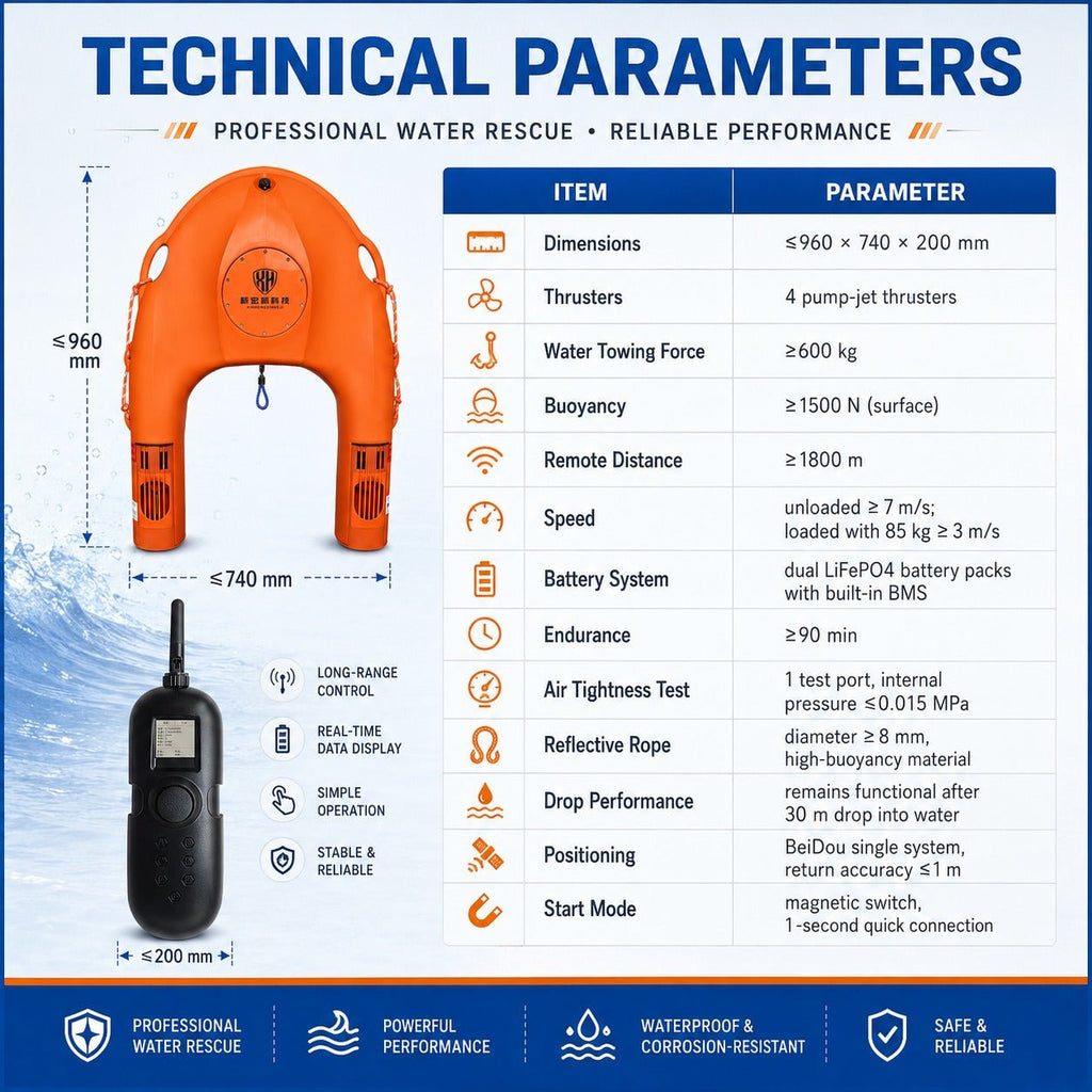 XJL-D9 Water Rescue Drone | Lifebuoy OEM/ODM