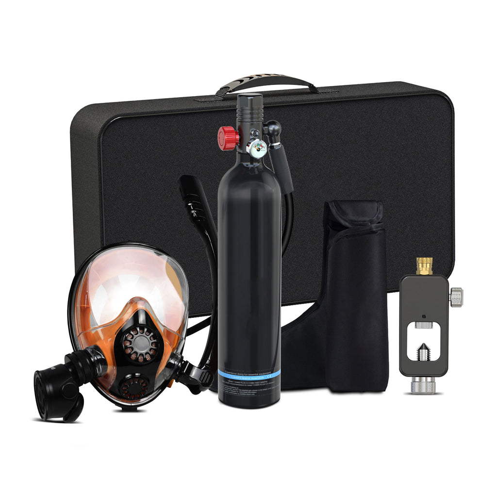 S400 1.0L Mini Scuba Tank - Full Face Snorkel Mask Kit | OEM/ODM Available - OUTTERCARE