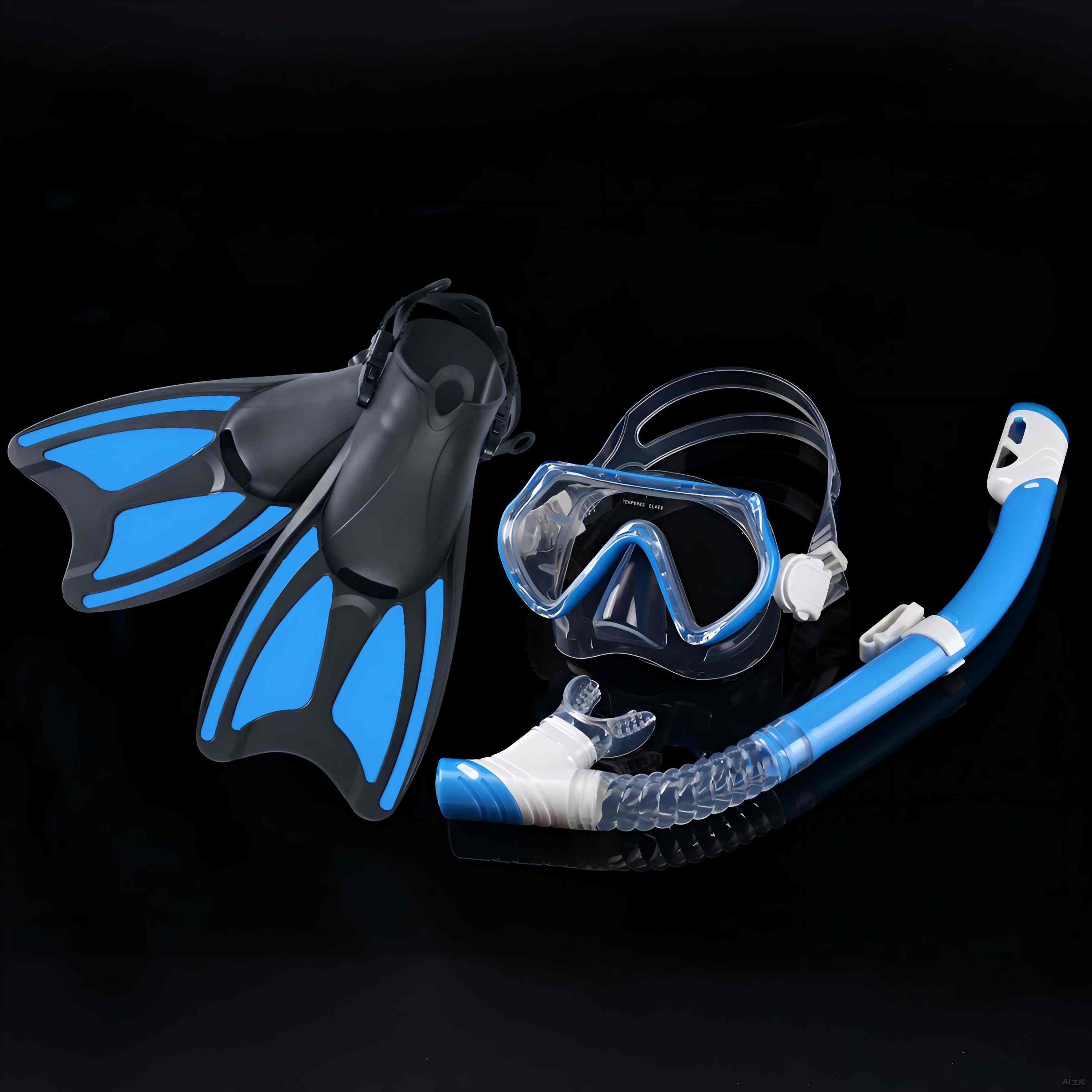 Snorkel Set AH2301F Clear - Mask, Snorkel & Fins | OEM/ODM Available