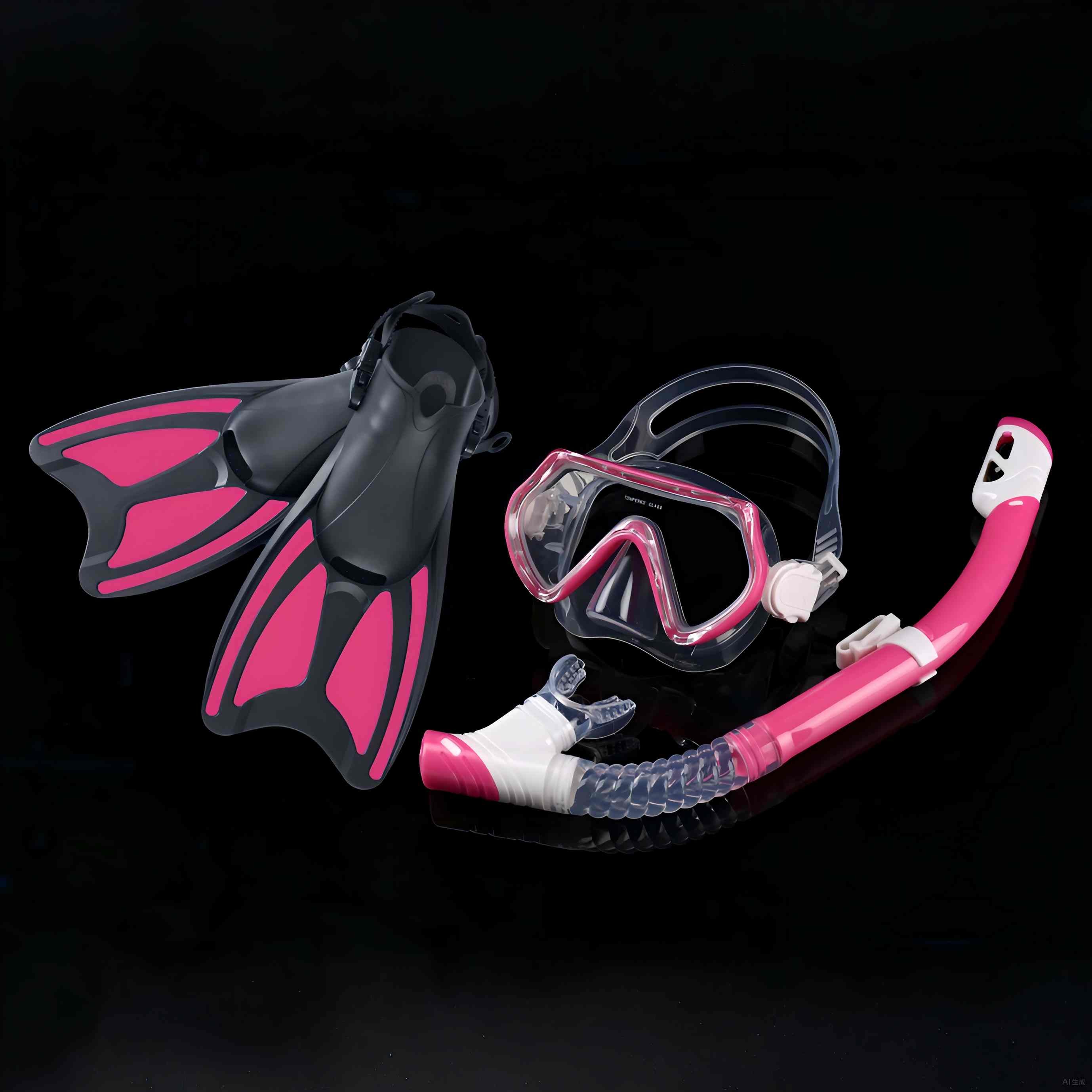 Snorkel Set AH2301F Clear - Mask, Snorkel & Fins | OEM/ODM Available