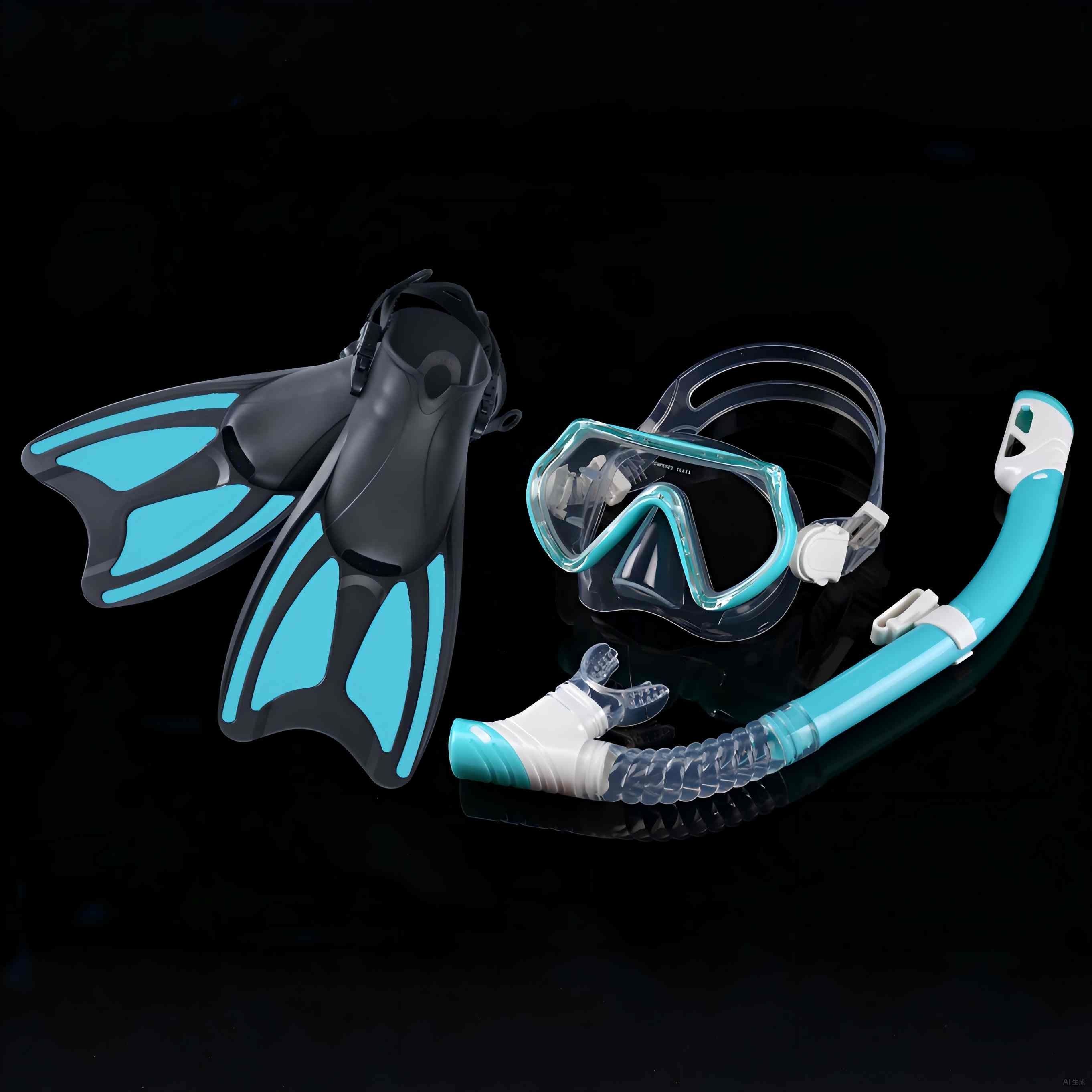 Snorkel Set AH2301F Clear - Mask, Snorkel & Fins | OEM/ODM Available