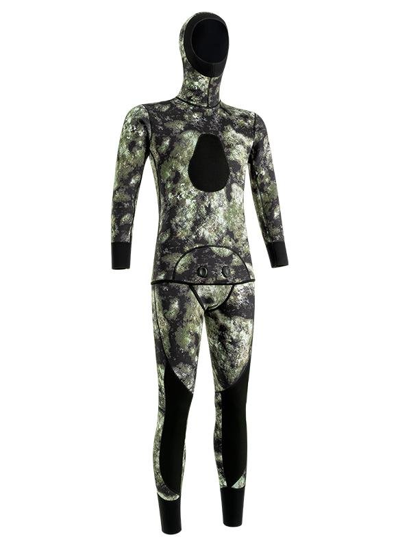 Men's Two-Piece Hooded Spearfishing Wetsuit 3/5 mm | OEM/ODM Available