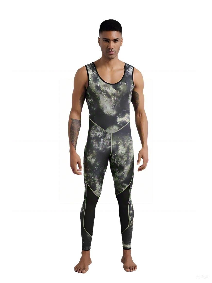 Men's Two-Piece Hooded Spearfishing Wetsuit 3/5 mm | OEM/ODM Available