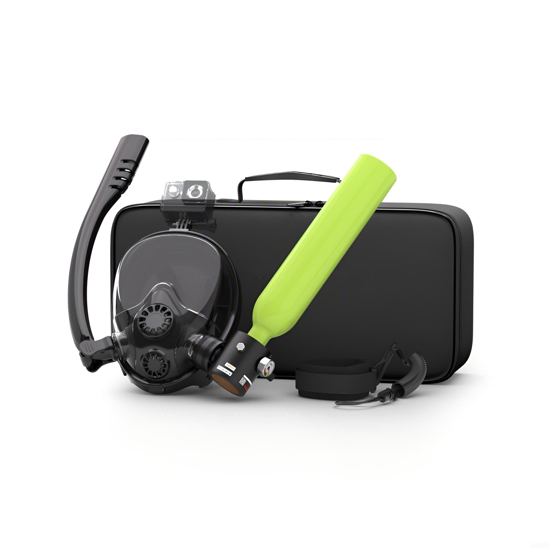 S300Plus 0.5L Mini Scuba Tank - Full Face Snorkel Mask Kit | OEM/ODM Available - OUTTERCARE