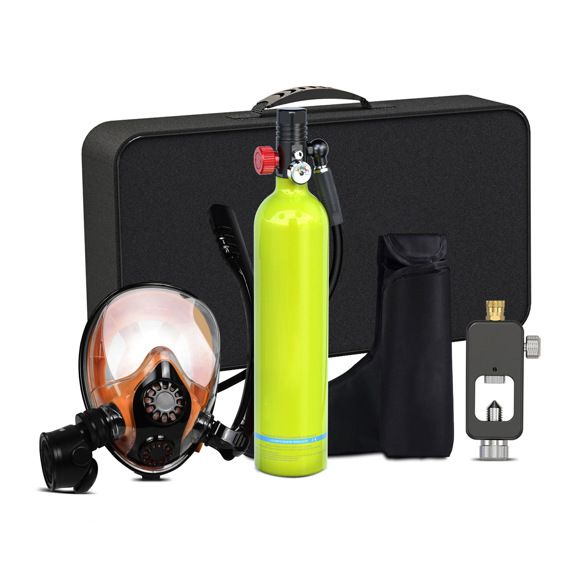 S400 1.0L Mini Scuba Tank - Full Face Snorkel Mask Kit | OEM/ODM Available - OUTTERCARE