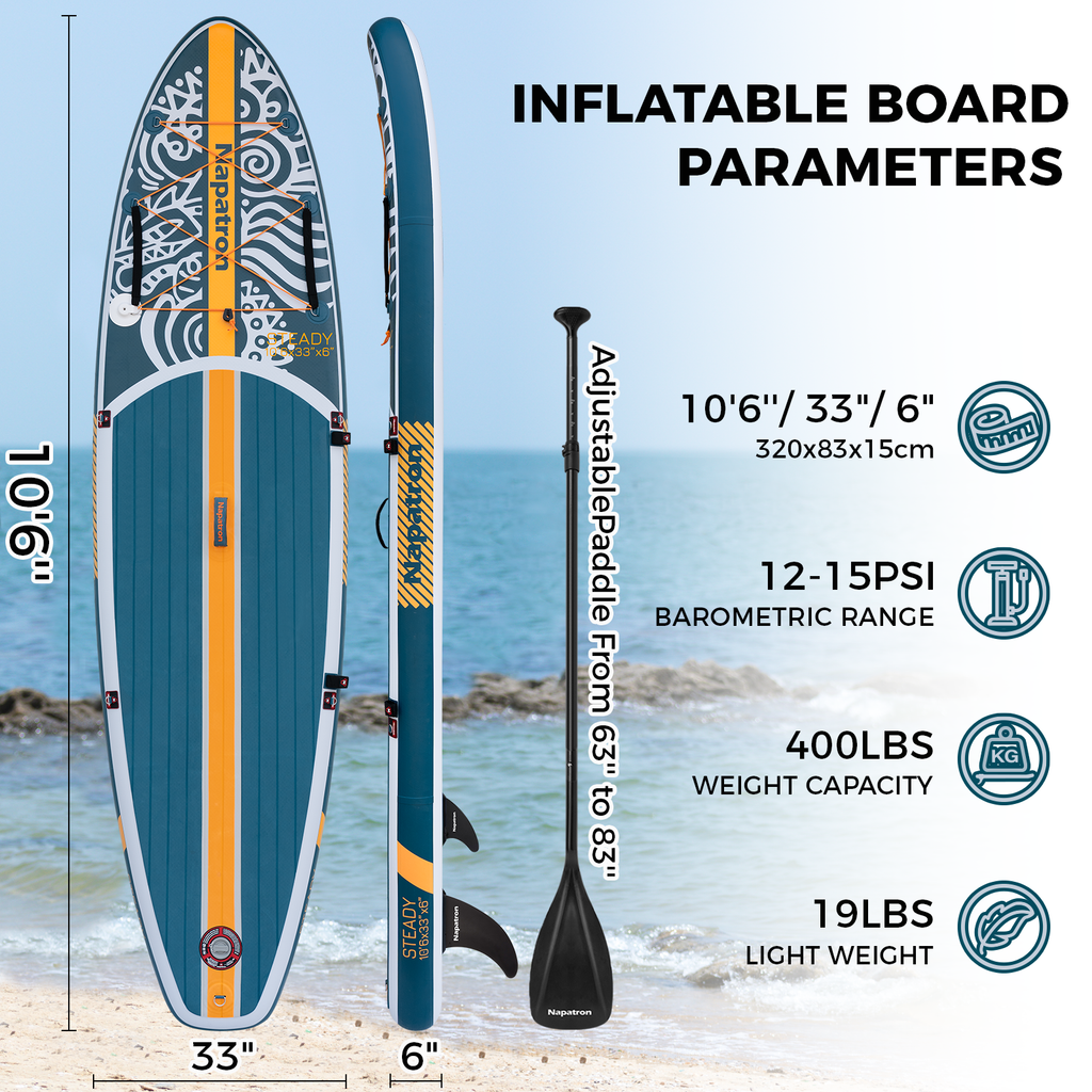10’6'' Inflatable Paddle Board (ISUP) - YYW02