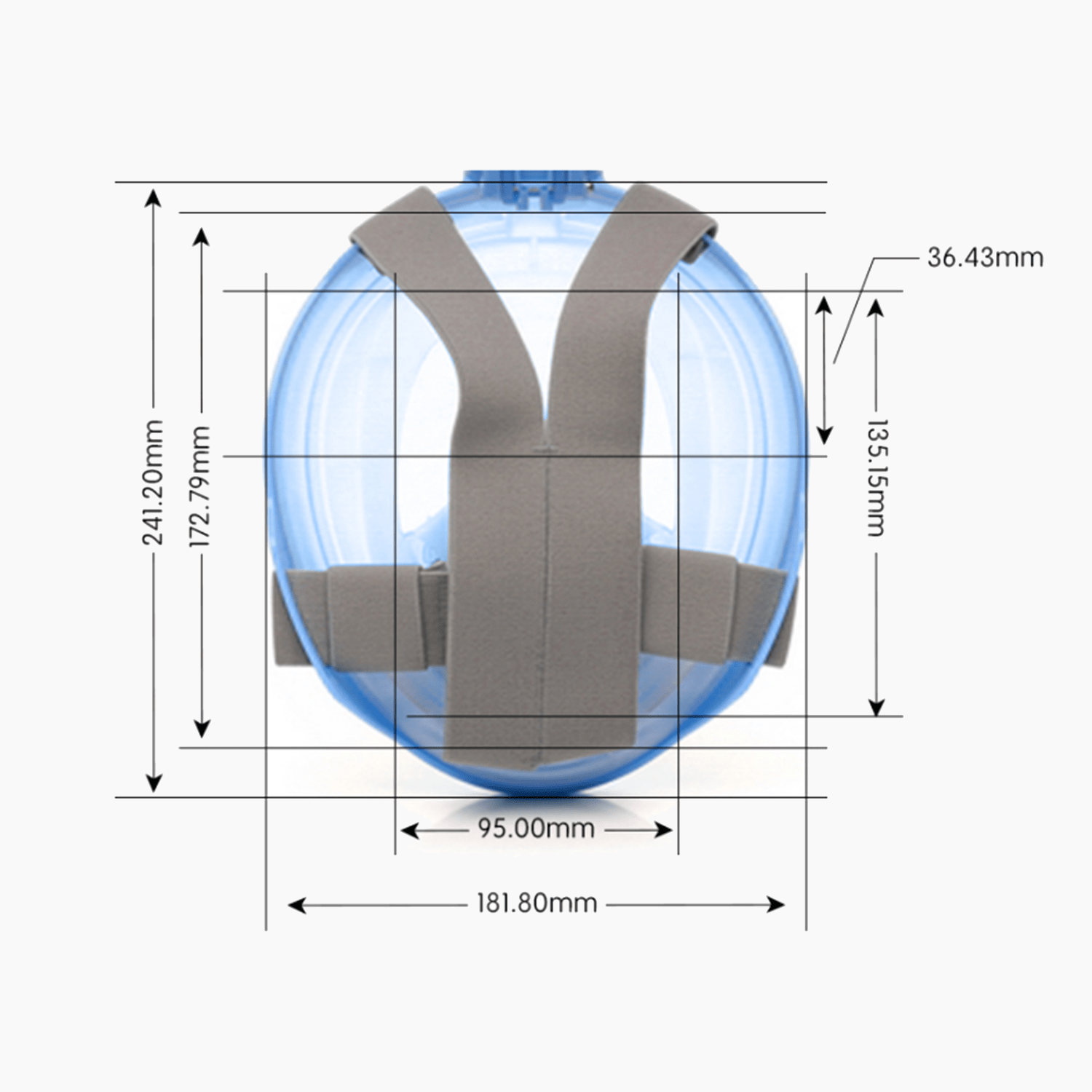 Full Face Snorkel Mask - KY3 Shark Kids | OEM/ODM Available - OUTTERCARE