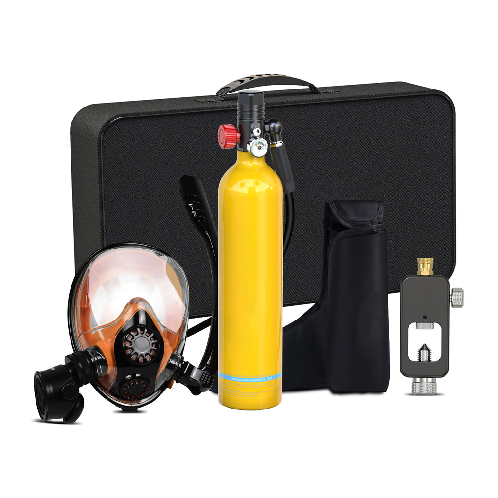 S400 1.0L Mini Scuba Tank - Full Face Snorkel Mask Kit | OEM/ODM Available - OUTTERCARE