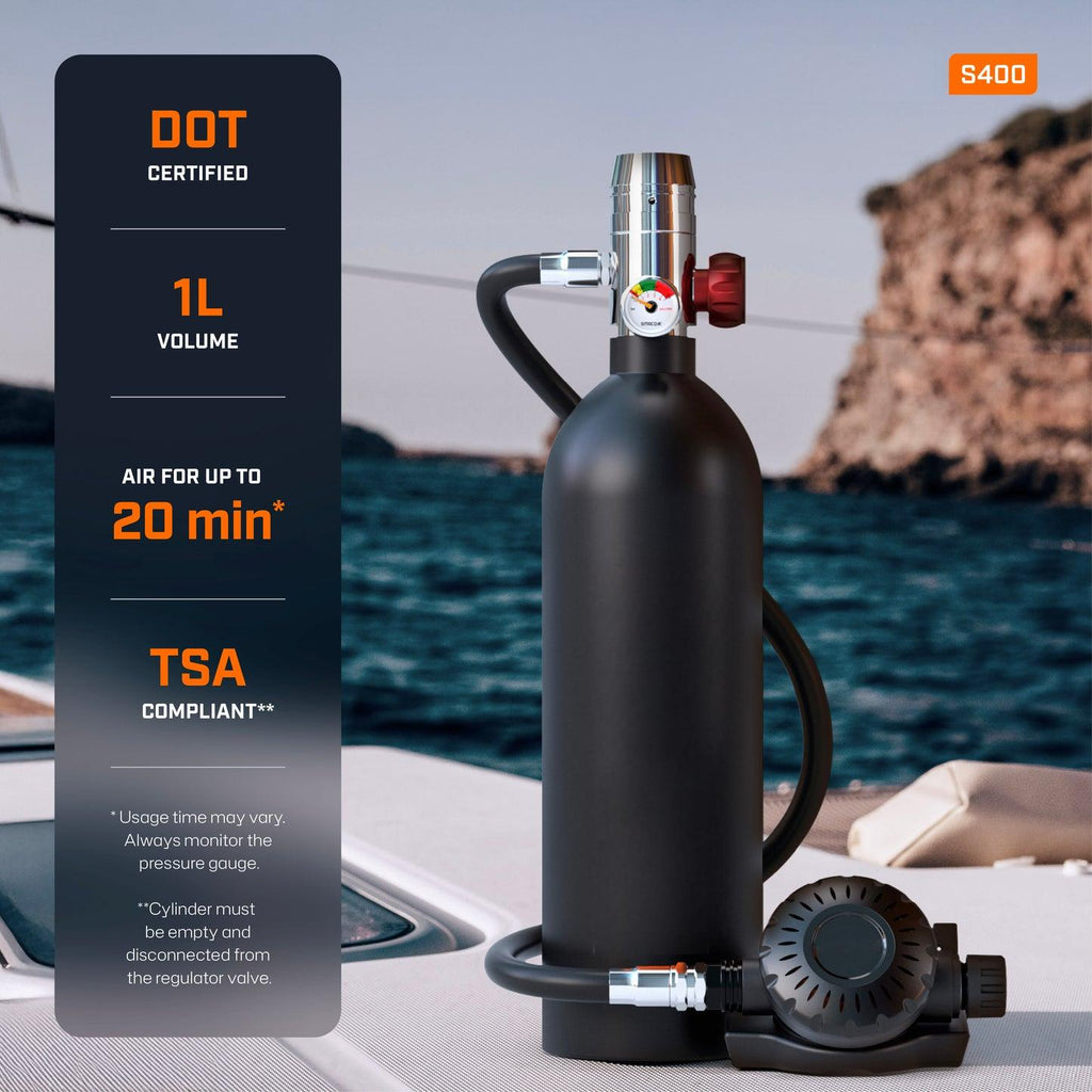 S400 1.0L Mini Scuba Tank - Pump Kit | OEM/ODM Available - OUTTERCARE
