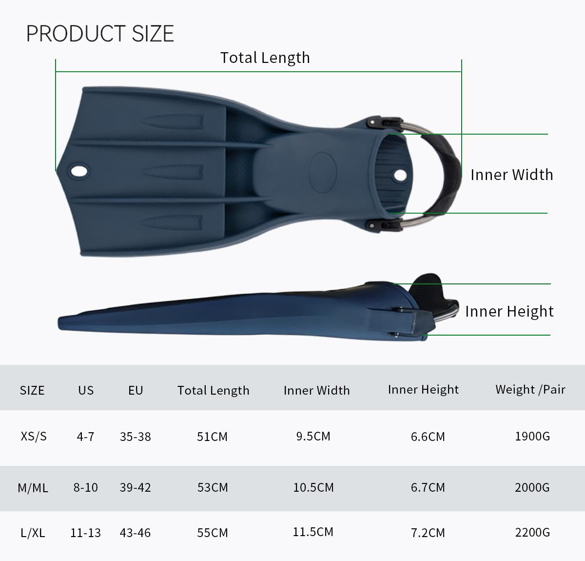 Professional Diving Fins - BF15 Adjustable strap | OEM/ODM Available