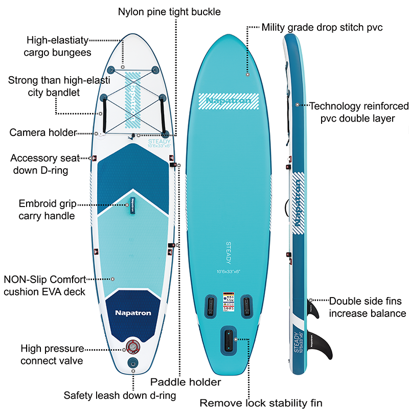 10’6” Inflatable Paddle Board (ISUP) - YYB01